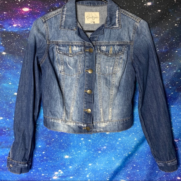 Jessica Simpson- Denim Jacket size X-Small - Picture 2 of 9